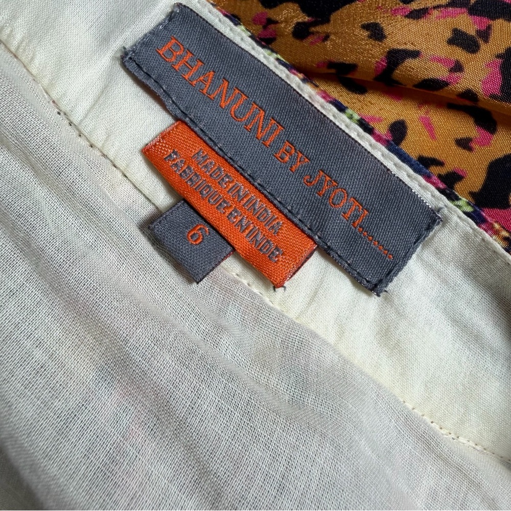 Bhanuni by Jyoti Maxi Skirt Boho Patchwork Animal Print Lined Size 6 - Picture 10 of 13
